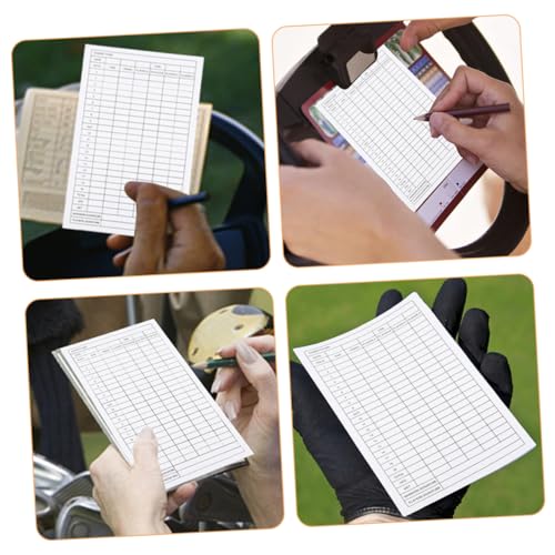 5 hojas de tarjeta de puntuación para golf, tableros de marcador para registrar resultados, accesorios para golf miniatura 5