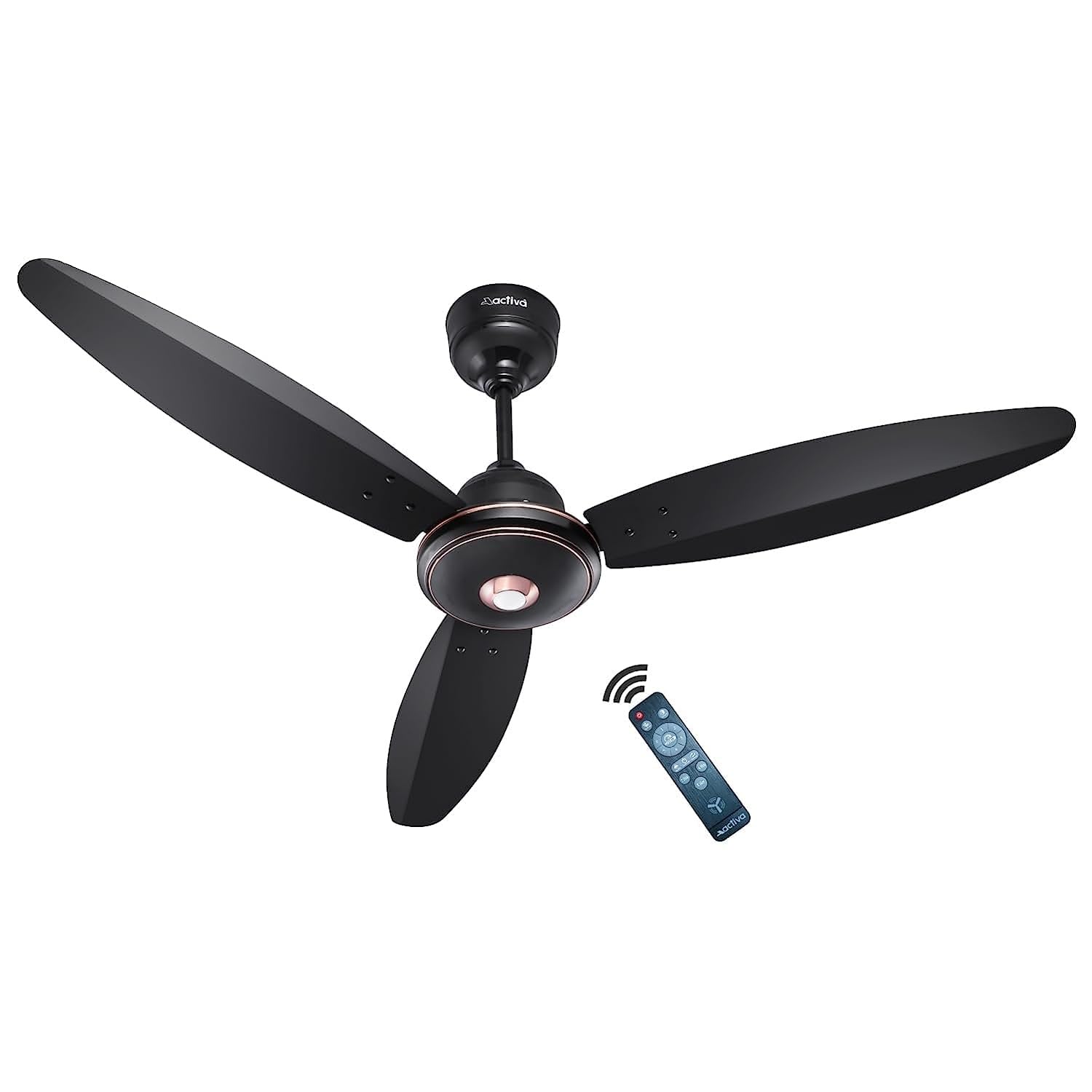 ACTIVAGracia 1200 MM (28 Watts) BLDC Motor Fan With LED Light |Remote| 3 Blade Energy Saving Ceiling Fan With 4 Year Warranty (Dark Brown)