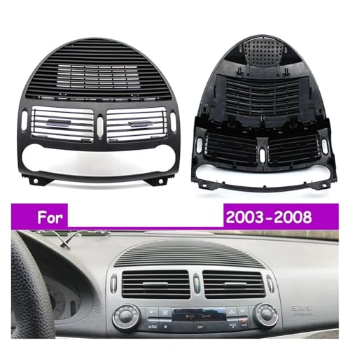 Grille d'aération centrale Mercedes Classe E W211 2003-2008 LHD RHD noir
