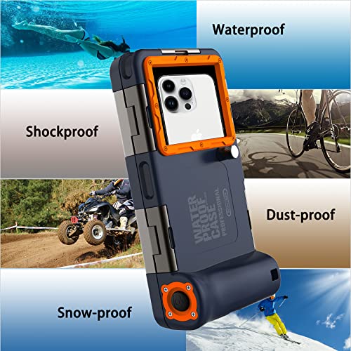 Image of Professional Waterproof Diving Case for Snorkeling, 15M /50FT Underwater Photo & Video Protective Housings Lanyard for iPhone 17 /16 /15 /14 /13 /12Pro Max /XR /XS /X Samsung Galaxy S25 /24 /23 /22 Ultra /Plus