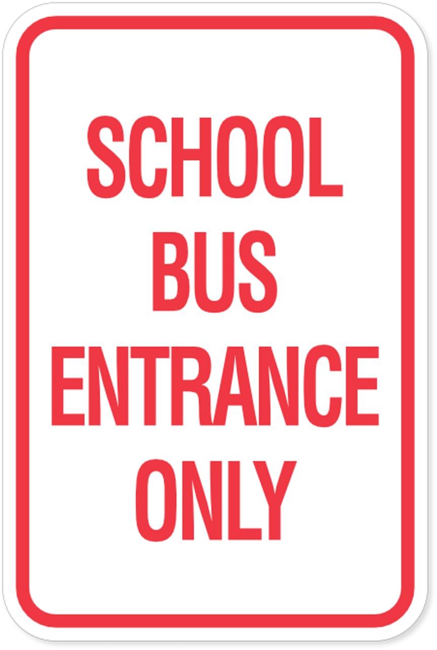 Tin sign vintage School Bus Entrance Only Plaque Poster for Bar Pub Beer Home Garage Man Cave Wall Decor 12x8 Inch