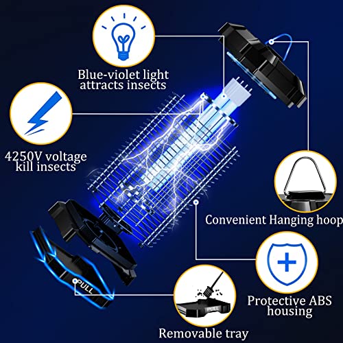 Bug Zapper For Indoor And Outdoor, 4250V Electric Mosquito Zapper, High Powered Pest Control Waterproof, Insect Killer For Home, Kitchen, Backyard, Camping #TOP3