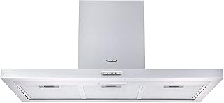 COMFEE Cappa aspirante TSHM17SS-90 in acciaio inox con LED e sistema di ricircolo e canalizzazione da parete, cappa aspirante 900 mm, colore: argento