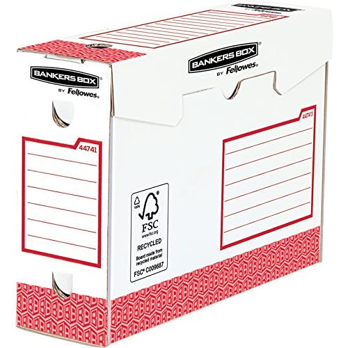 Boîte d'archives heavy duty A4+ Bankers Box rouge pour en finir avec le désordre du bureau