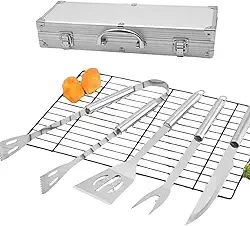 Kit Churrasco 4 pecas + Maleta em Alumínio
