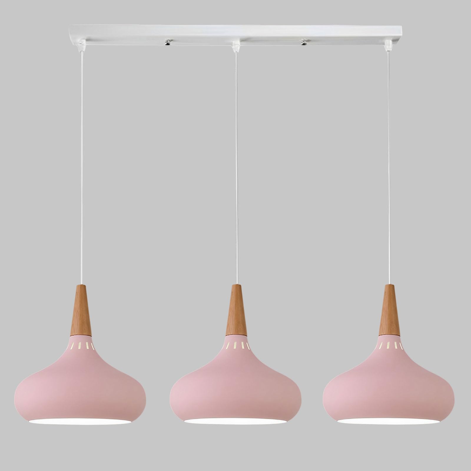 SXSHEYS Nordic Indoor Pendant Lamp Modern Linear Chandeliers Kitchen Island Hanging Lighting 3 Light E26 Fixtures Height Adjustable For Dining Room