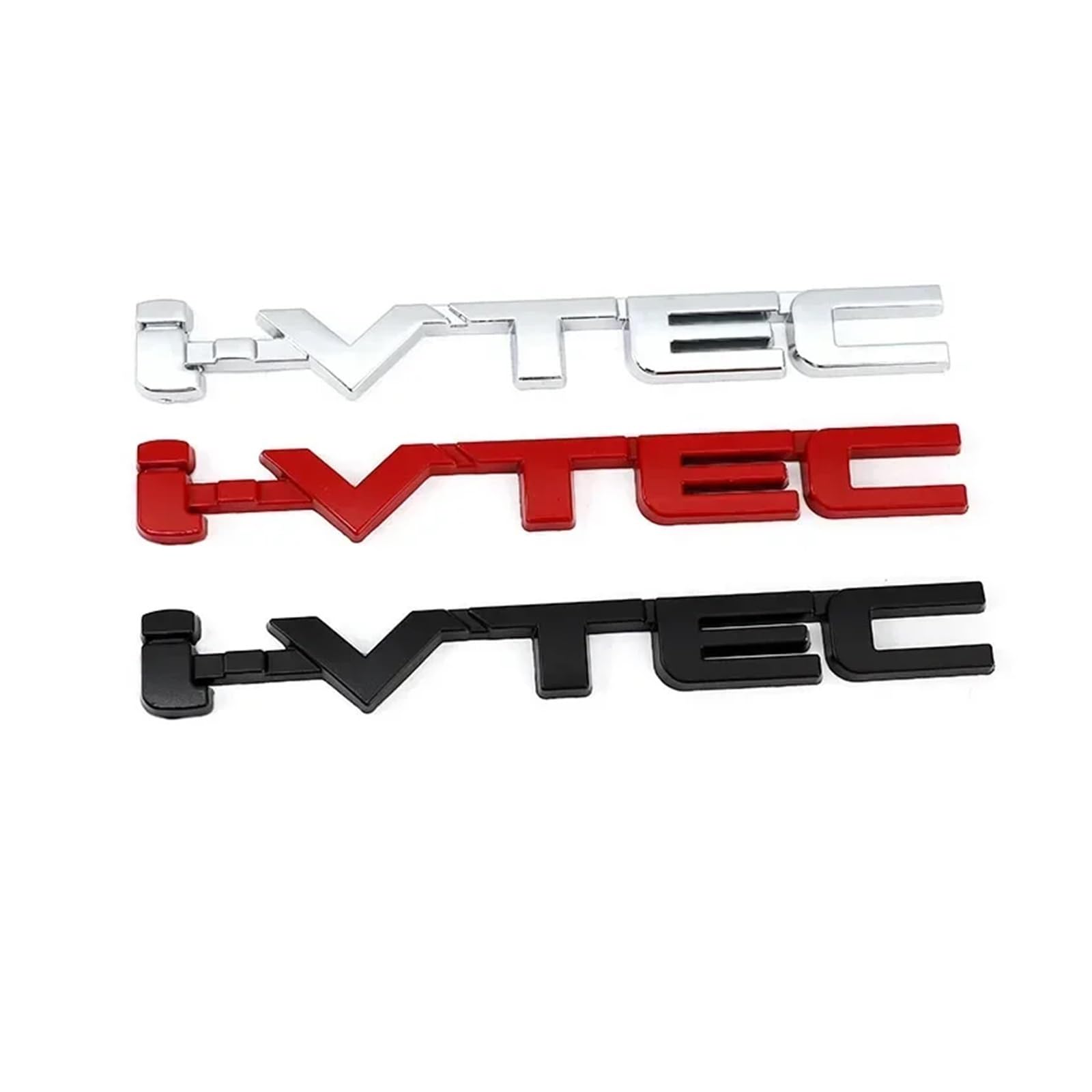 Adesivo per auto 3D in metallo con emblema VTEC, adesivo distintivo, accessorio per lo styling (Argento B)