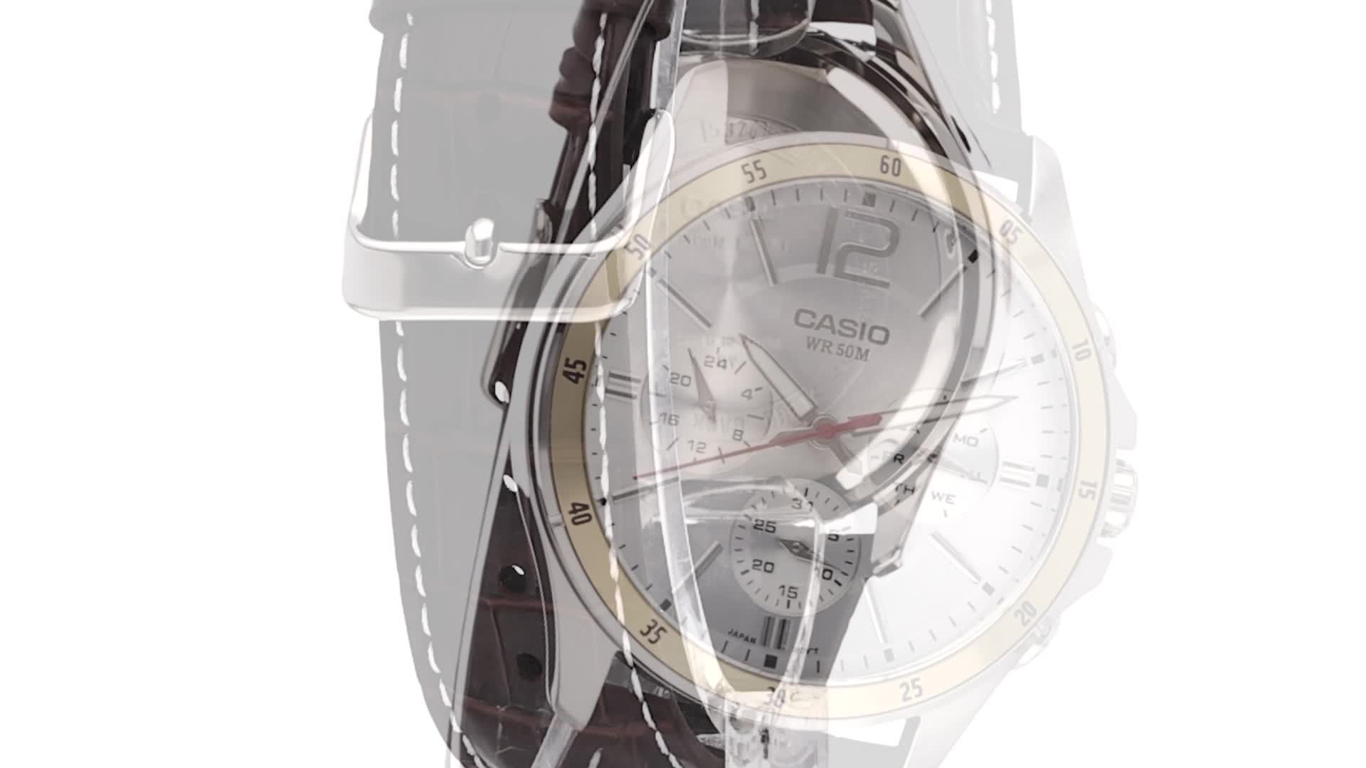 Amazon.co.jp: CASIO (カシオ) 腕時計 MTP-1374L-7A メンズ 海外モデル 