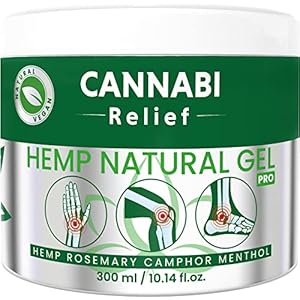 Cannabi Relief Hemp Cream 10 fl. oz Premium High Strength Formula | Hemp Oil Menthol Rosemary Calendula | Gel for Joint Muscle Neck Shoulders Elbows Back Hips Knees Wrists Hands (Pro 10 fl. oz)