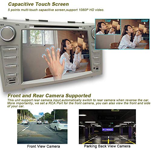 Swtnvin Car Stereo For 2007 2008 2009 2010 2011 Toyota Camry,Double Din 8 Inch In Dash Car Radio Support Navigation Bluetooth Audio Dvd Player (Wince 6.0) #TOP2