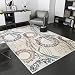 Large Area Rugs 8x11 Dining Room Rugs for hardwood floors Cream Black Rug 8x10 Area rugs Clearance Rugs