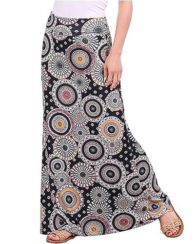 Image of Popana Long Maxi Skirt for Women, Flowy Long Skirts for Women | High Waisted Soft Trendy Rayon, Sundress Convertible Skirt, Long Length Bodycon Maxi Skirt, Petite and Plus Size