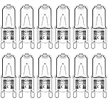 Haraqi 12Pack G9 Halogen Bulbs 33W 230V 2800K Warm White 390lm,Clear Capsule Halogen Lamps Dimmable, No Strobe, No Flicker