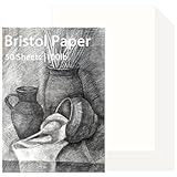 gisgfim 50 Sheets Bristol Paper Smooth 11x17 inches 100lb/270g Artist Paper for Adults and Students Markers Pen and Ink
