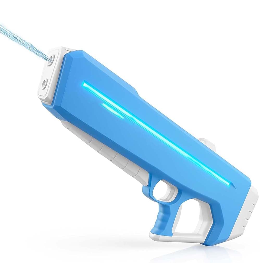 RapidJet Pro - Electric Pulse Water Gun, Automatic One-Button Refill, 7 Kinds of LED Lighting Effects, Powerful Adult Ultimate Combat Water Gun, Electric Water Guns for Kids Adults (Blue)