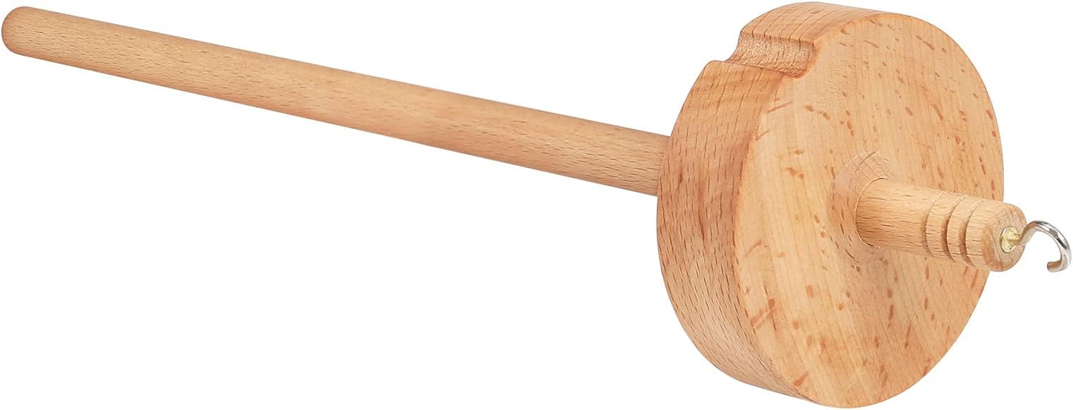 Drop Spindle Top Whorl Yarn Spin Hand Carved Wooden Tool for Beginners