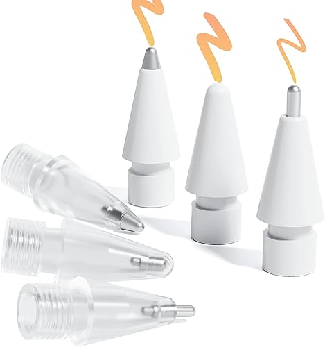 Puntas de repuesto mejoradas compatibles con Apple Pencil de 12 generación y lápiz Logitech, no se desgasta con control preciso, puntas redondeadas