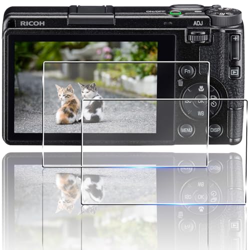 対応 Ricoh GR IV ガラスフィルム 2枚セット 一体型レンズ保護フィルム 対応 Ricoh GR4 カメラフィルム 保護フィルム 耐衝撃 防爆裂 高透過率 露出オーバー防止 撥水撥油 指紋防止 アンチスクラッチ 自動吸着 気泡ゼロ 貼り付け簡単