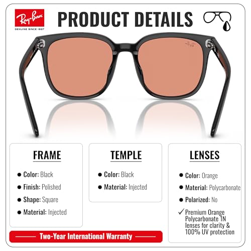 Image of Ray-Ban RB4401D Square Shaped Sunglasses for Men & Women with Official RAYBAN Eyewear Kit