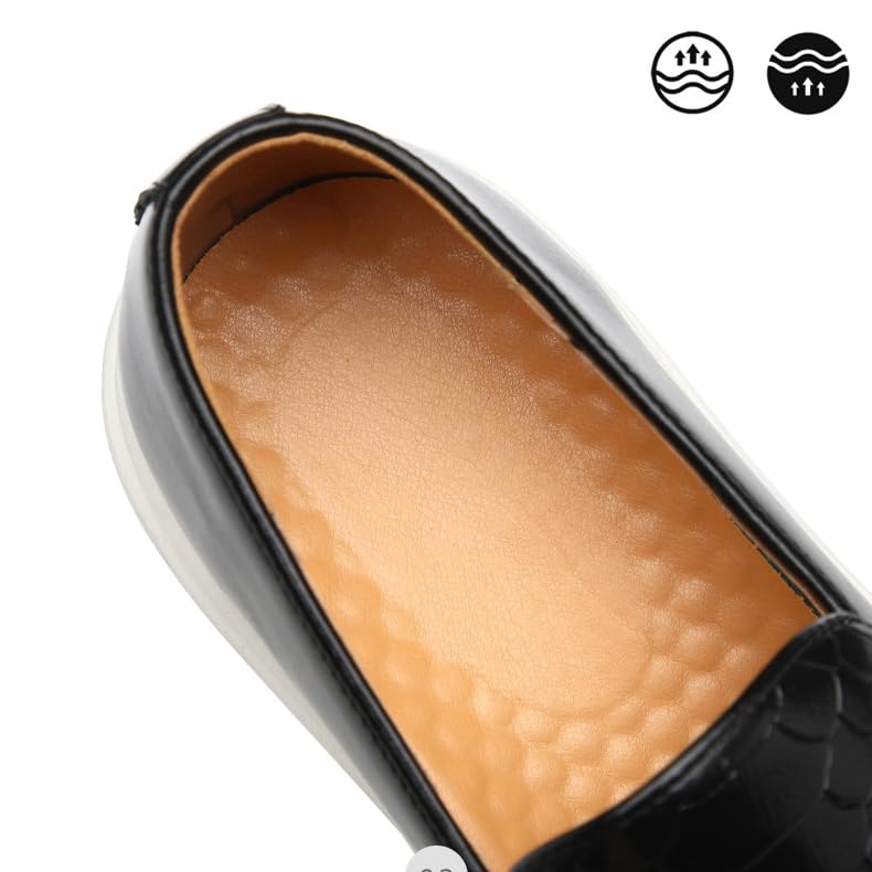 Men's Monk Strap Penny Loafers Leather Casual Slip-on Loafer Boat Shoes Fashion Non-Slip Lightweight Comfortable Walking Shoes3