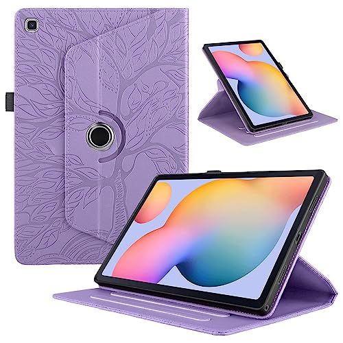 Rotating Case for Samsung Galaxy Tab S5e 10.5 2019 SM-T720/T725 PU Leather Cover Lightweight Flip Stand Shell for Galaxy Tab S5e Tablet-Purple