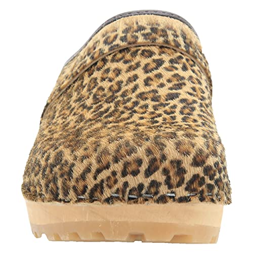 Image of Bjork Maja Wood Open Back Leather Clogs