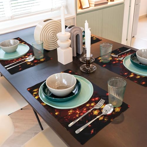 Sets de table lanterne en papier déco table salle à manger en lin