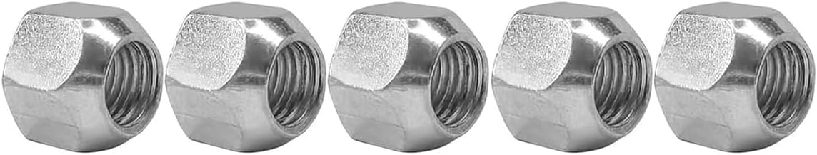 11062A Trailer Lug Bolts Nuts, 1/2-20 Trailer Wheel Stud Nut Set 13/16 Hex Fit for 5-Lug Boat & Utility Trailer Wheel Hubs 5053901 53901 (10PCS)