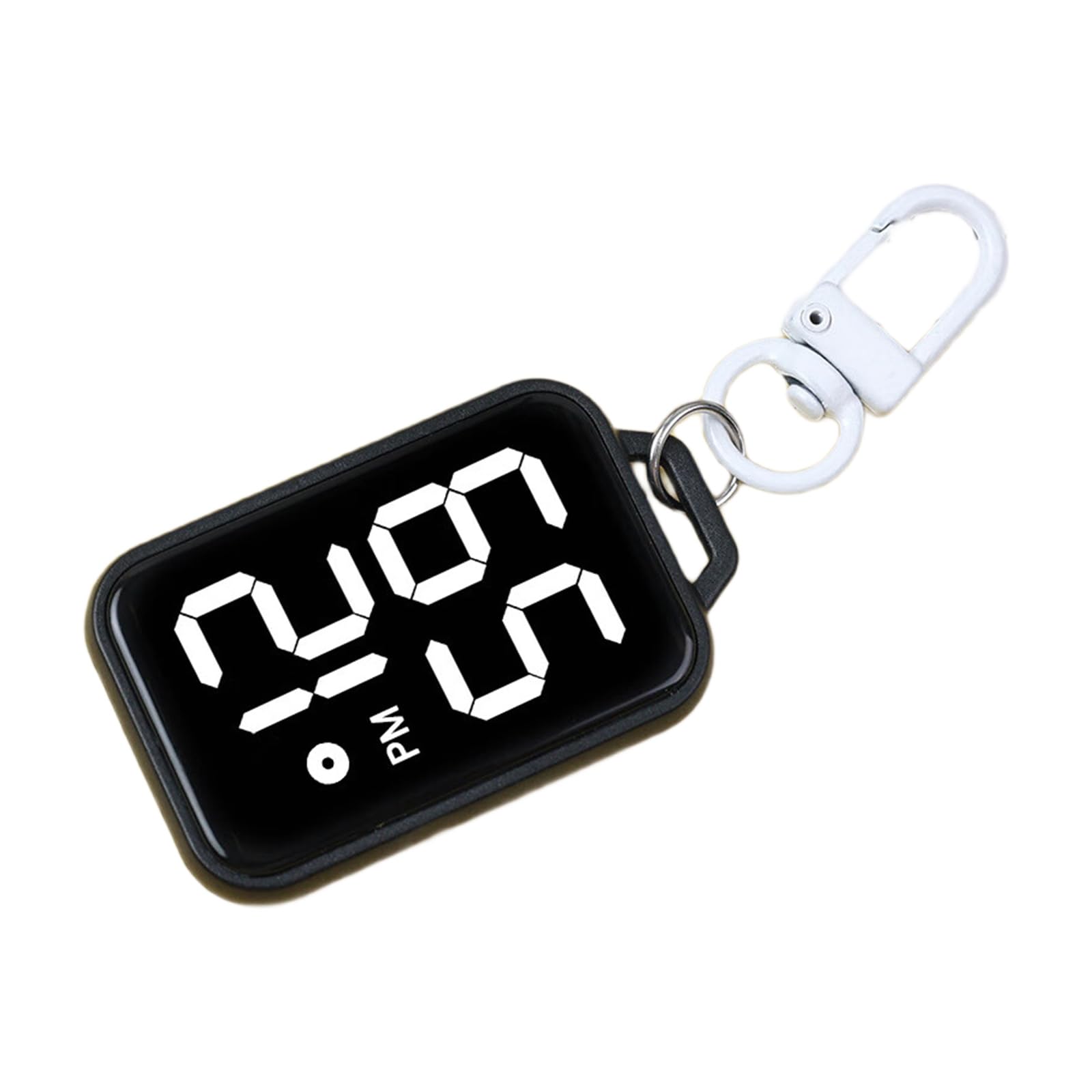 Pffiocix Black Small Digital Watch Keychain For Students And Children With Accurate Time Display Electronic Clock Accessories Electronic Pendant Watch