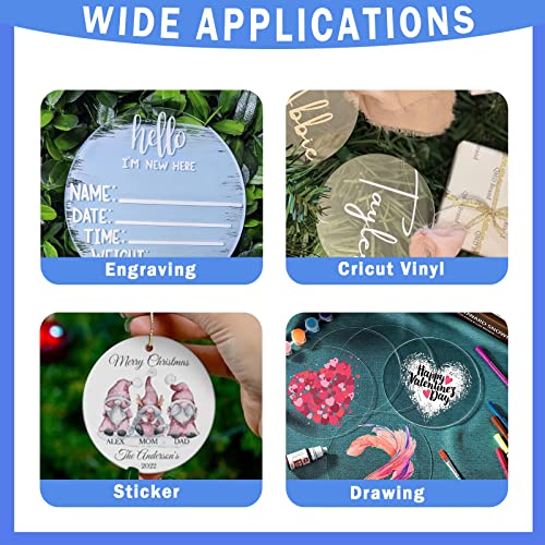 WIRSHO 20 Fogli Acrilici Rotondi Trasparenti 2mm