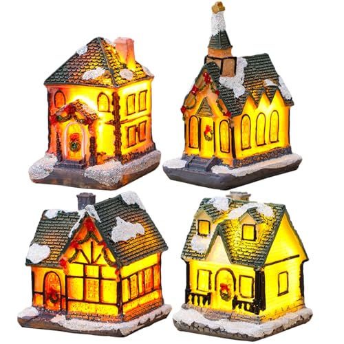 Village de Noël miniature idée cadeau déco de table hiver - 2