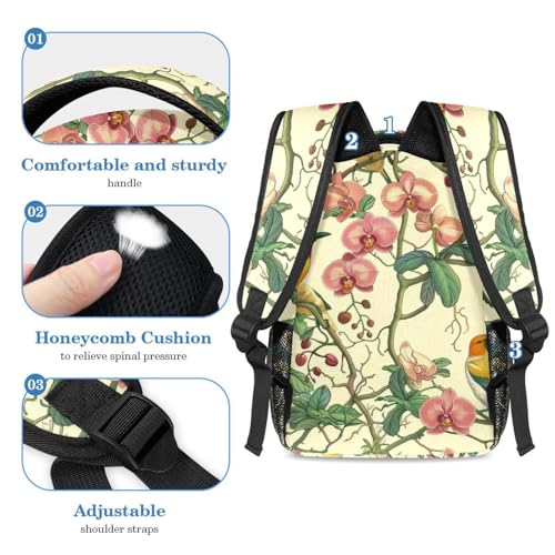 Sac à dos polyvalent 2 pièces Splendid Birds Florals Grand Format - 4