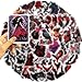 50Pcs Horror Skeleton Stickers Pack for Teens and Adults, Red Skull and The Maiden Waterproof Vinyl Stickers for Laptop,Water Bottle Decals (Satan)