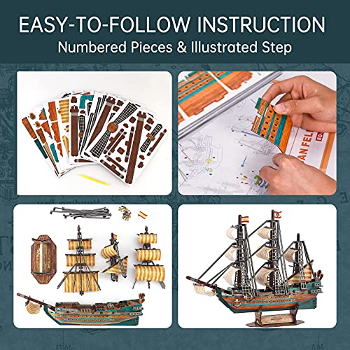 Puzzle 3D a LED 3D per la nave spagnola di armata