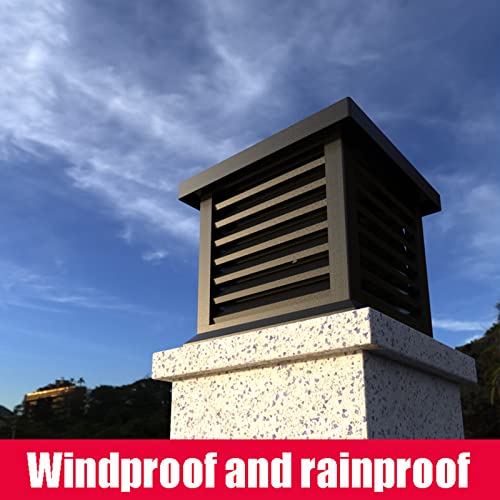 LTLWSH Chimney Flue Cowl Pipe Rain Cover Protector Cap Ending, Chimney Cap Chimney Cowl Aluminum