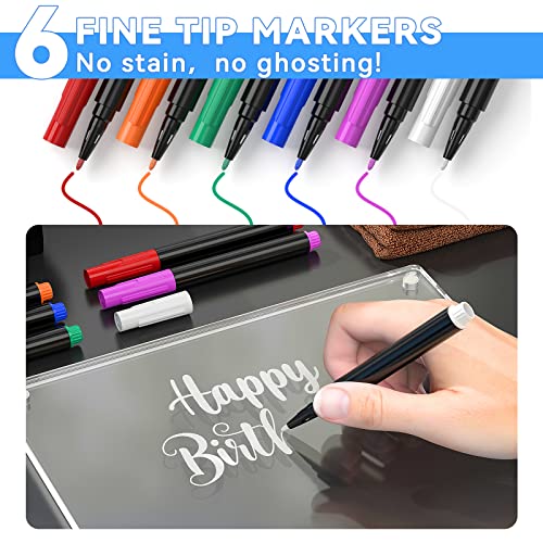 2 Pcs Magnetic Weekly Calendar For Fridge, Polegas 9"X13" Acrylic Magnet Dry Erase Board, Small Week Meal Planner Board For Refrigerator, Clear Whiteboard Calendar For Student, Home, Office, School #TOP4