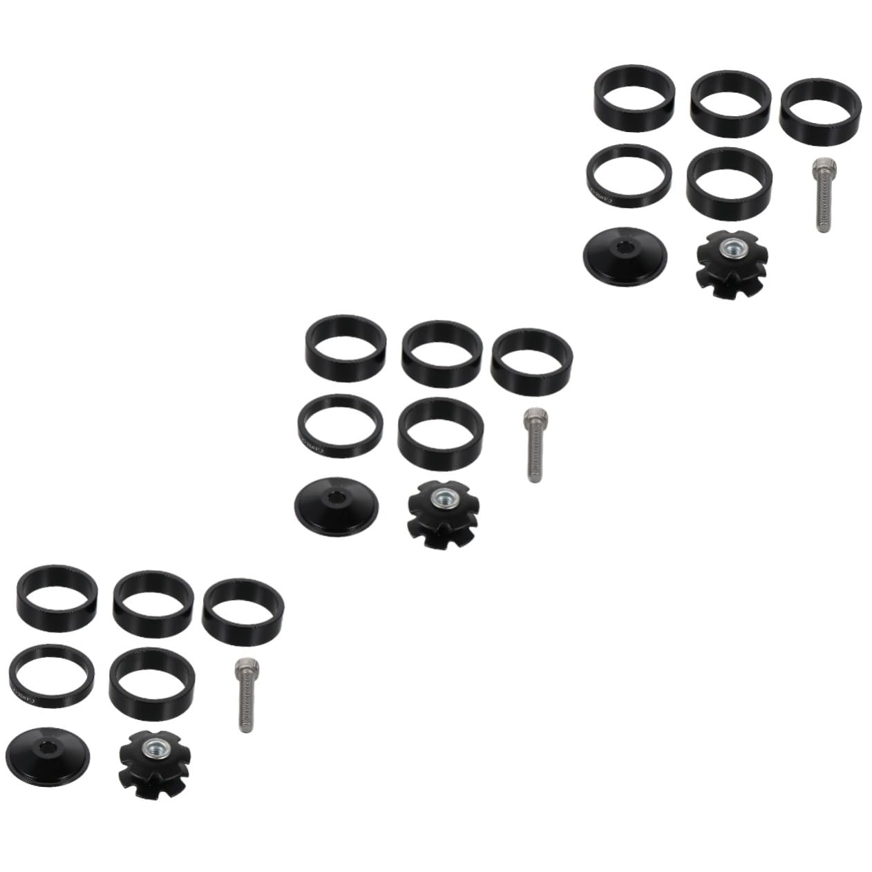 ibasenice 3sets Bike Front Fork Spacer Gasket Kit Height Cycling Accessory for Enhanced Riding Reusable Setting Sunflower Set