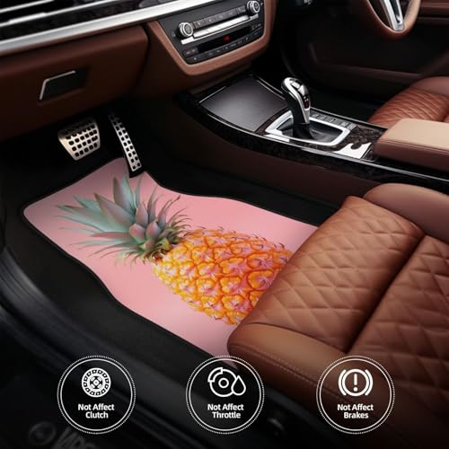 Tapis de sol de voiture toutes saisons imperméables avec talonnette ananas