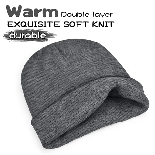 Image of ZOORON Beanie for Men Women Warm Winter Hat Unisex Soft Knit Cuffed Beanie | Skull Cap, Secure fit, Suits Daily Wear, Windproof, Essential Gear for Winter Jogging & Outdoor Sports
