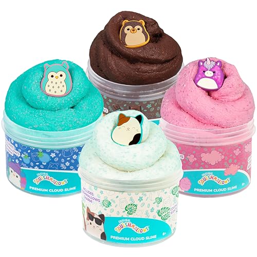 Original Squishmallows Slime premium parfumé 4-pack, 8 oz fluffy