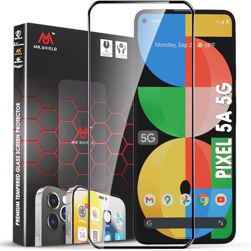 Image of Mr.Shield Top-Notch HD+ Tempered Glass Screen Protector Guard for Google pixel 5A, 9H Hardness, Military Grade Protection, Easy Installation kit