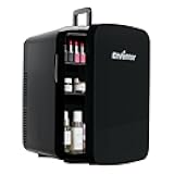 Enventor Mini Refrigerator, 15L Compact Skincare Fridge AC+DC Power Cooler & Warmer Small Refrigerator for Bedroom, Skincare, Makeup, Cosmetics, Car, Office (Black)