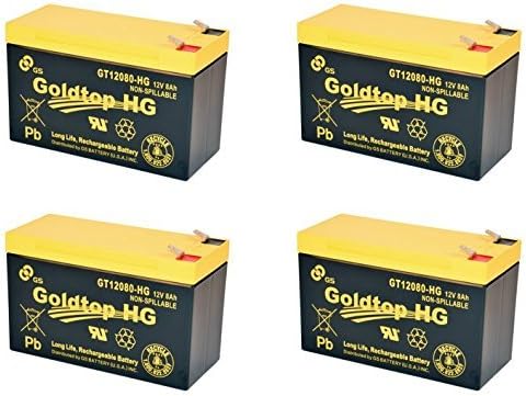 Genuine FiOS OEM Approved Replacement Battery by GS Battery - GT12080-HG - Premium Replacement for PX12072-HG- 4 pack