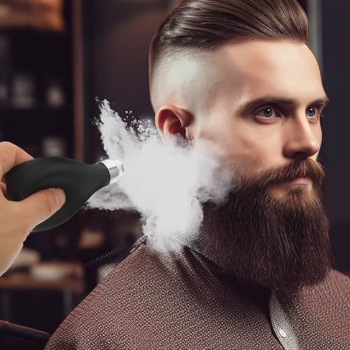 HOOWIFFY Botella Rociadora de Polvo Seco Recargable Negra, Pulverizador Portátil para Barbería y Cuidado Personal, Envase Rellenable para Polvos Talco, Control de Aceite y Uso en Salones - imagen 9