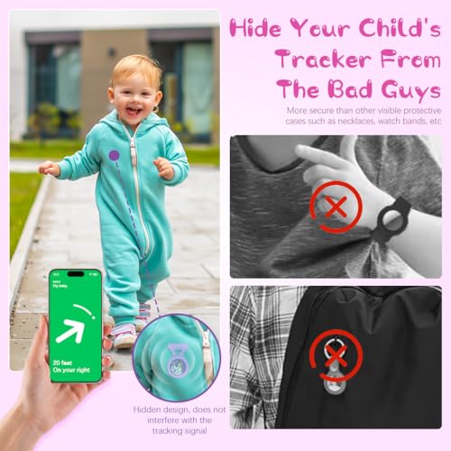 Image of ZORBES Waterproof AirTag Holder Cartoon Unicorn Purple Brooch Pin AirTag Holder Silicone Waterproof Anti-Lost Brooch Pin for Kids,Luggage,Bag Backpack