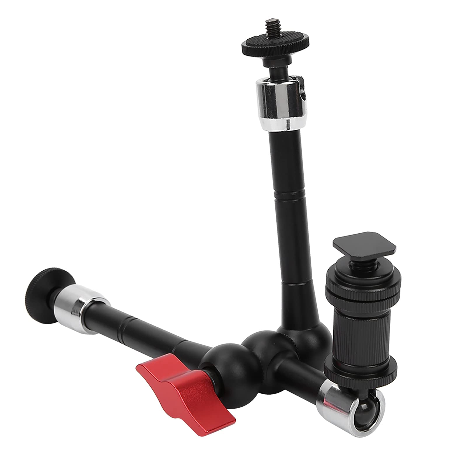 Brazo mágico articulado de fricción de 11" con Abrazadera, Brazo mágico para cámaras SLR, Monitor para micrófono, Brazo Ajustable de aleación de Aluminio con Cabezal esférico de 36