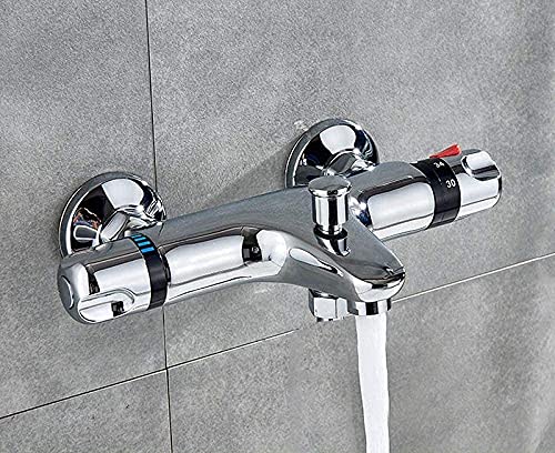 Mitigeur thermostatique de baignoire avec ensemble douche chromé Mixer B
