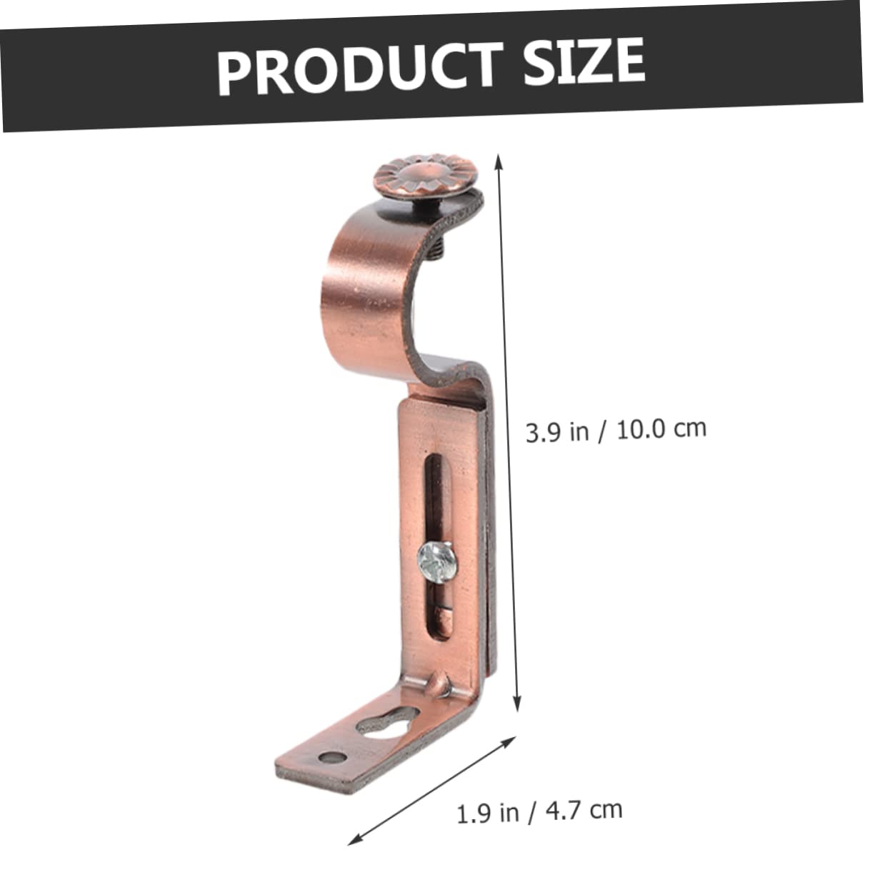 Supporto per Bastone Tenda in Ferro, 10 Pezzi, Senza Sbavature, Facile da Installare, per Tende Pesanti in Cucina o Studio