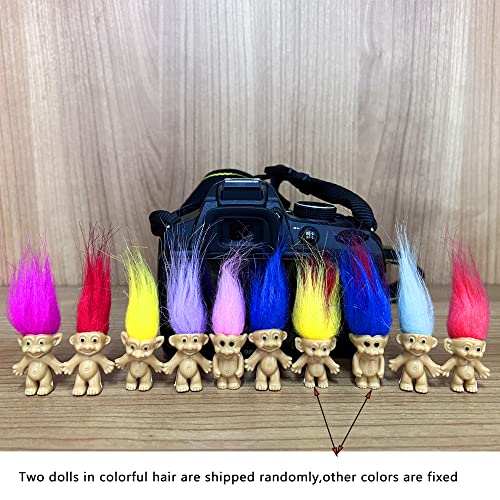 Yintlilocn 20 piezas muñecos troll mini de 1.2 pulgadas miniatura 3