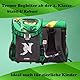Familando Ninjago Schulranzen Set Jungen – Mit gefüllter Federmappe und Turnbeutel – Ergonomisch Stabil 790g leicht 16L Volumen – Brustgurt Reflektoren Regenschutz – Komplettset 1. Klasse Grundschule